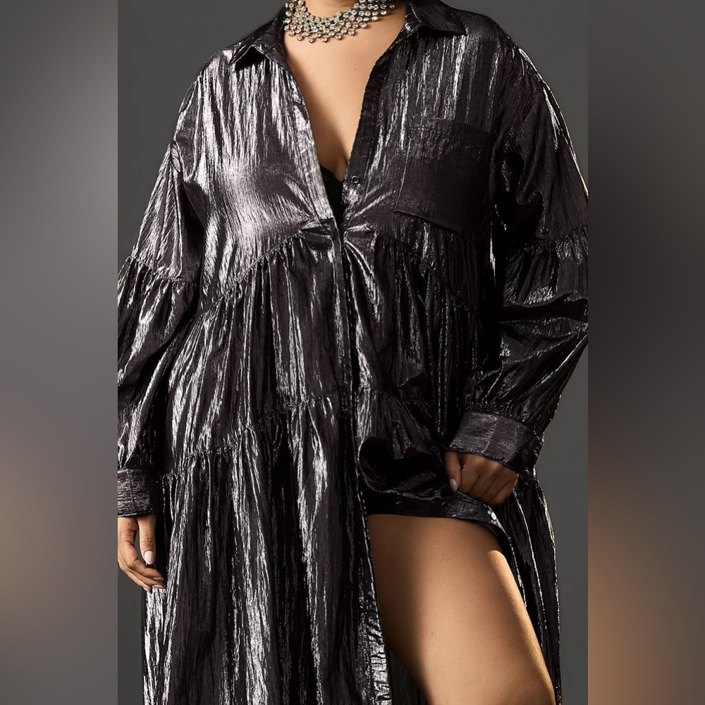 Pilcro Long-Sleeve Metallic Dress - Picture 2 of 7